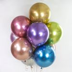 Шар (18"/46 см) Золото, хром 1 шт.