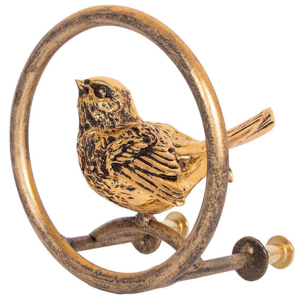 Ручка скоба мебельная Птичка Терра круглая левая Бронза