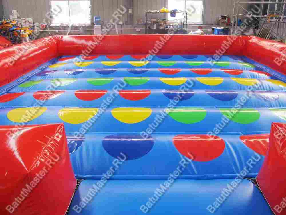 Интерактивная надувная игра "Твистер" 5*5*0.5 м, с постоянной подкачкой