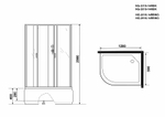 Душевая кабина Niagara Classic 120x80 R NG-2510-14RBKG с гидромассажем