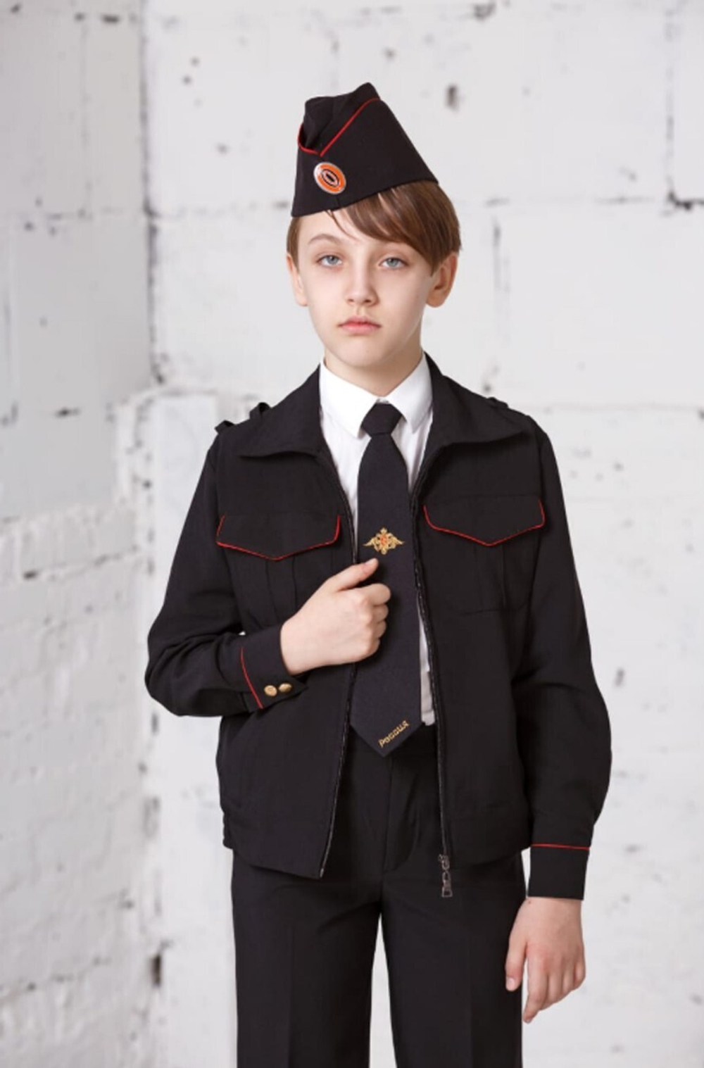 Костюм казачий китель куртка казачья форма галстук с гербом форменная одежда униформа спецодежда казачий класс с лампасами