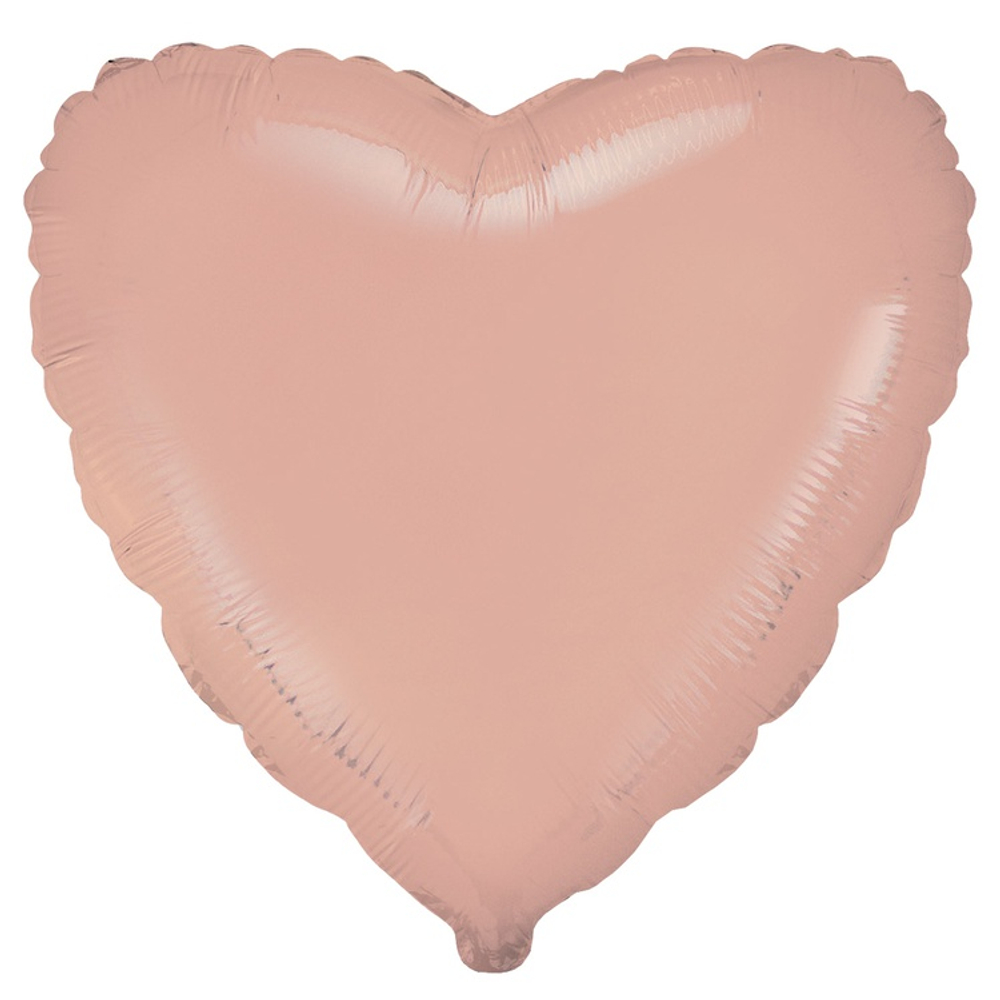 Шар фольгированный Сердце 46 см (Оранжевый)