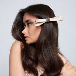 Бант "Стрекоза" S бежевый