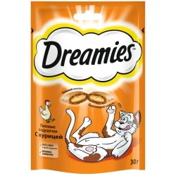 Dreamies лакомство для кошек подушечки с курицей - 30 г