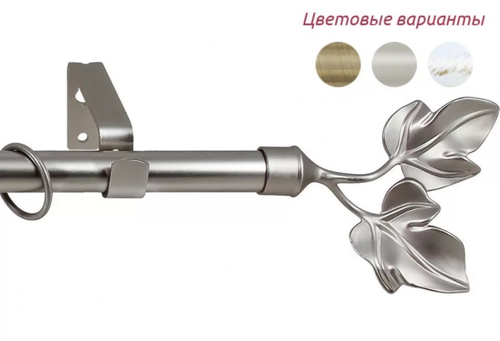 Карниз кованый 2-рядный Лист белый-золото