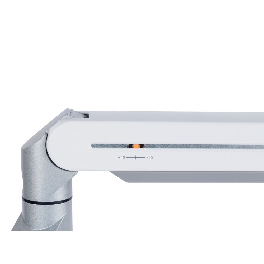 ErgoFount DFS-202DC Настольное крепление для 2 мониторов диагональю до 24'' с шарнирными двухколенными вылетами, газово-пружинными амортизаторами и зажимом к столу типа "С". Цвет - серебристый