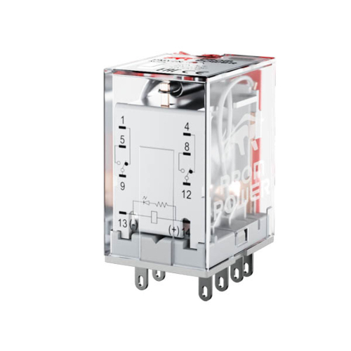 Электромеханическое реле Prompower PMY4N AC24 Четырехполюсное Номинальный ток 5А, управление 24VAC