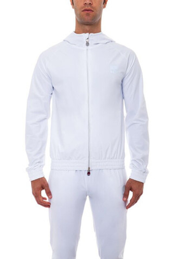 Мужская теннисная кофта Hydrogen Tech FZ Sweatshirt Skull - белый