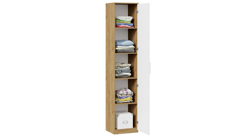 Прихожая с вешалкой комплект мебели Дуб Крафт золотой/Белый матовый 190х43х226 см