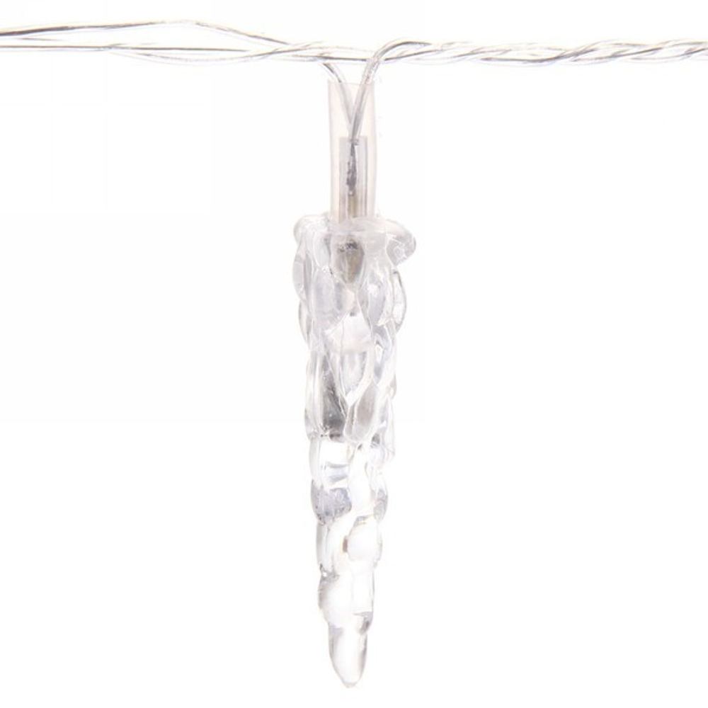 Гирлянда для дома 5,0 м 20 ламп LED с насадками СОСУЛЬКИ, прозрач.пров., авторежим.,IP-20 RG/RB (возможность соединения)