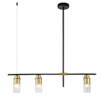 Светильник на штанге 3x40Вт E14, металл/стекло, золото