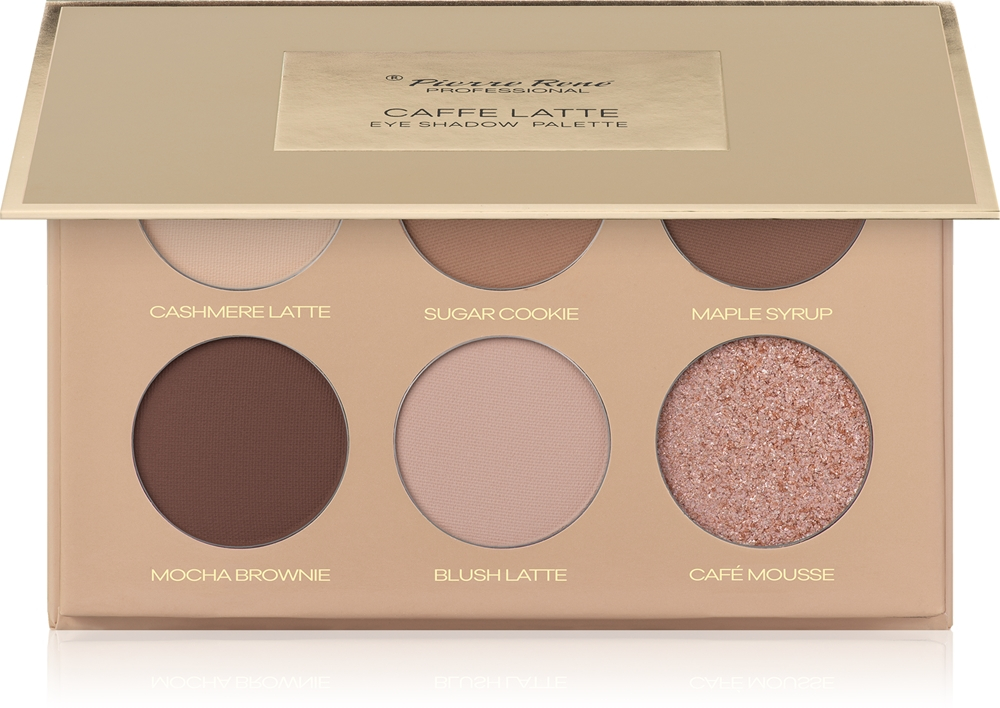 Pierre Rene Mocha Mousse - Палетка теней для век оттенок Caffe Latte, 6 g