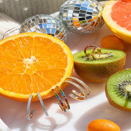 Серьги Coeur de Lion Multicolour Rainbow-Gold 0147/23-1535