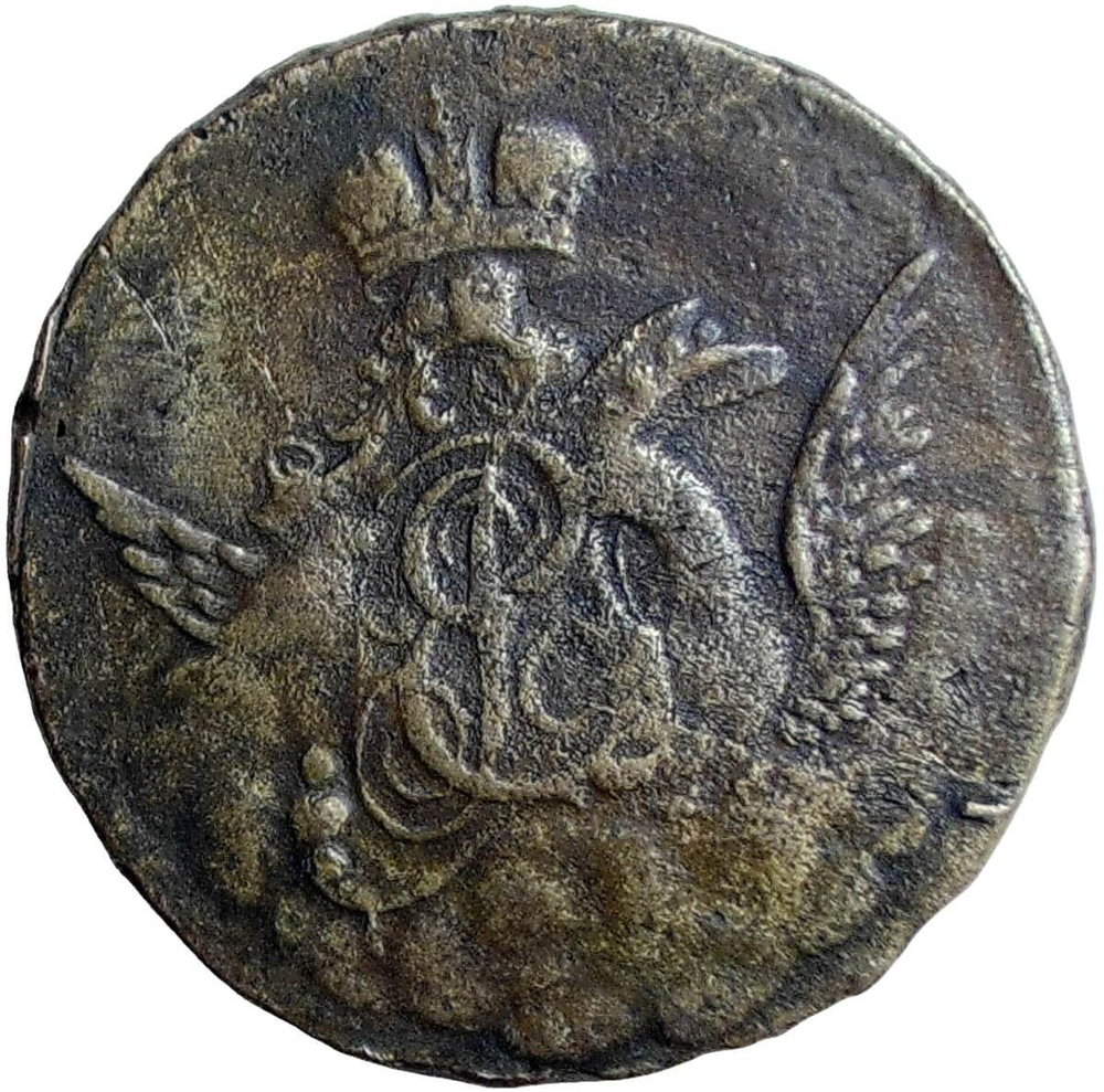 1 копейка 1756, екатеринбургского монетного двора, Биткин №421 R (VF)