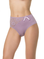 Высокие трусики с кружевной вставкой (Размер: XL) (Цвет: темно-синий)