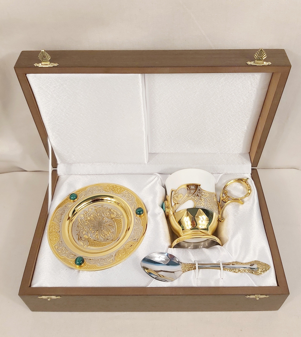 Кофейный набор "Роскошный малахит" - 5