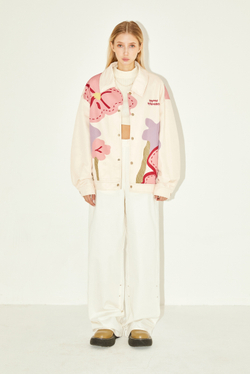 Куртка ER "Abstract Flowers" Jacket with Collar