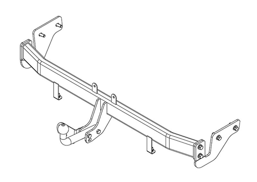 Фаркоп AvtoS для HYUNDAI SOLARIS (2010-2014) с универсальной электрикой и сертификатом в комплекте, арт.(HY 23+electr)