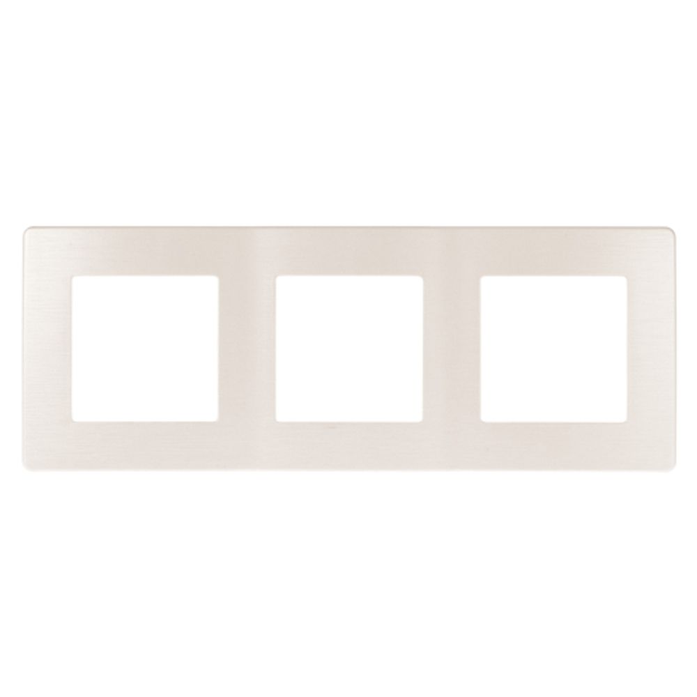 Рамка для розеток и выключателей ЭРА Серия 12 12-5103-15 на 3 поста, Сатин, перламутр