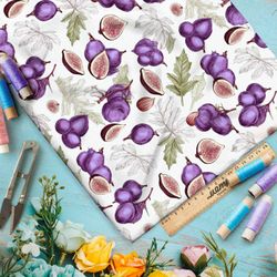 Ткань премиум интерлок аппетитный инжир