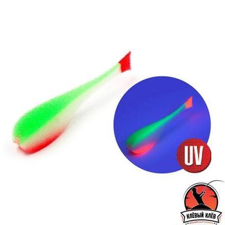 Поролоновая рыбка YAMAN на двойнике, р. 110 мм, цвет 23 UV (5 шт.)