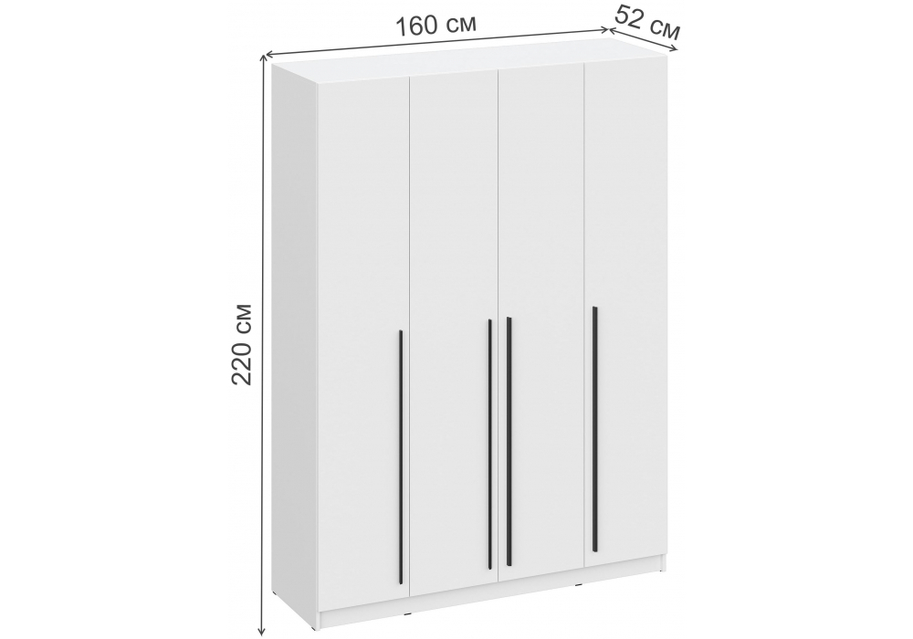 Шкаф Woodville Бирма ШК-1600 белое дерево, белое дерево