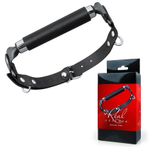 Черный кожаный кляп-трензель (Цвет: черный)