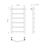 Полотенцесушитель MIXLINE CAPELLA  80х40 (1/2'' ВР, 6 перекладин) водяной