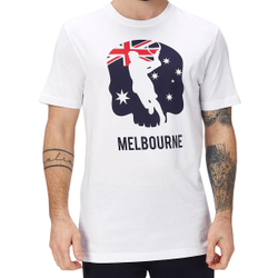 Мужская теннисная футболка Hydrogen City Cotton Tee Man - white/melbourne