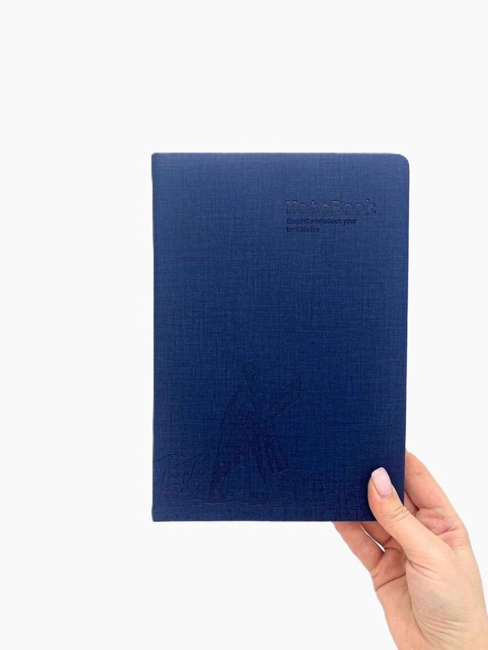 Блокнот 112 л. В5 25*17,5 см лин. т.син.джинс (7674-5)