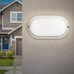 Светильник ЖКХ светодиодный ЭРА SPB-202-0-65K-015 P65 15Вт 6500K 195х95 овал | Светильники для ЖКХ IP65