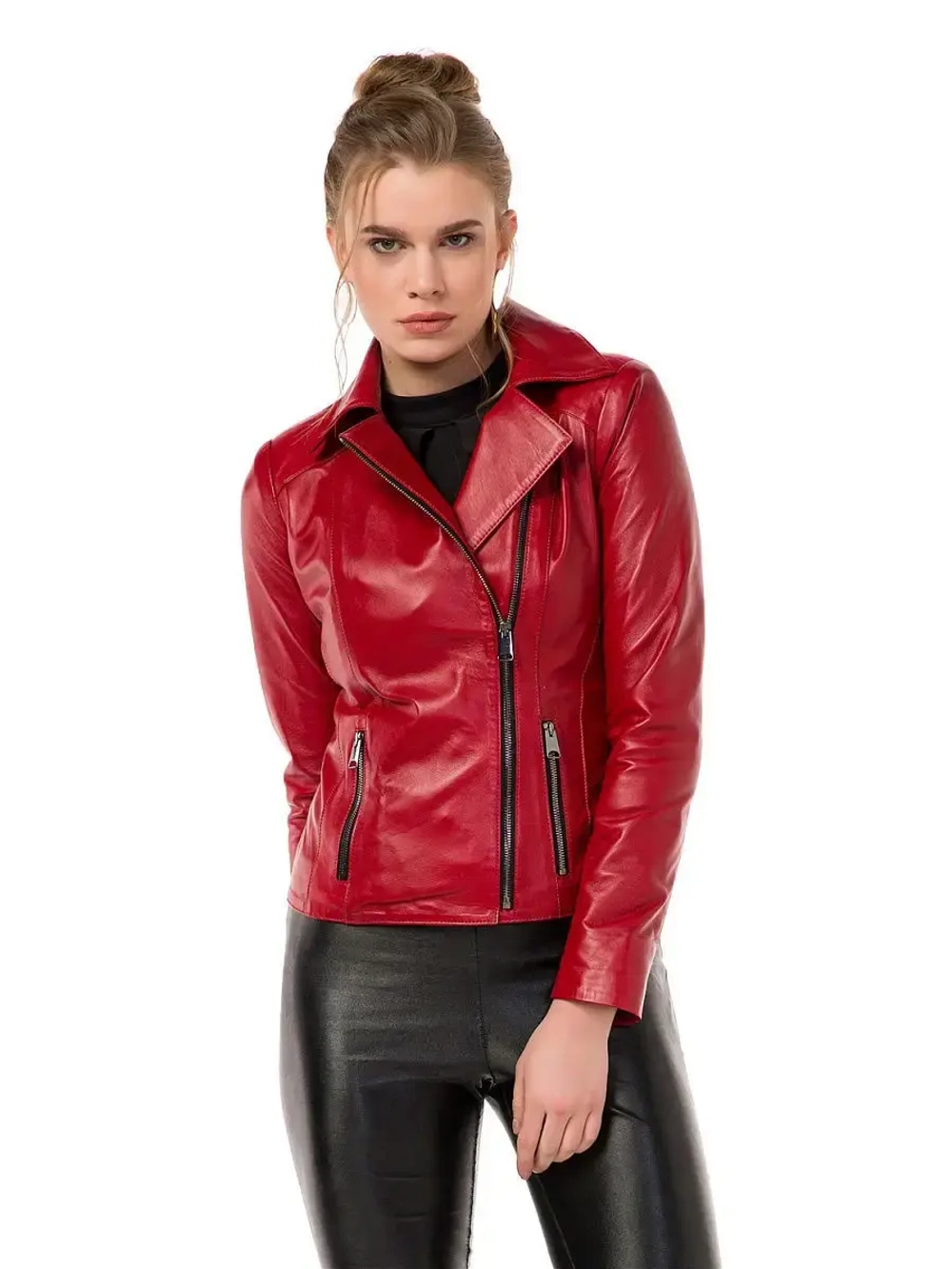 Косуха женская натуральная кожаная