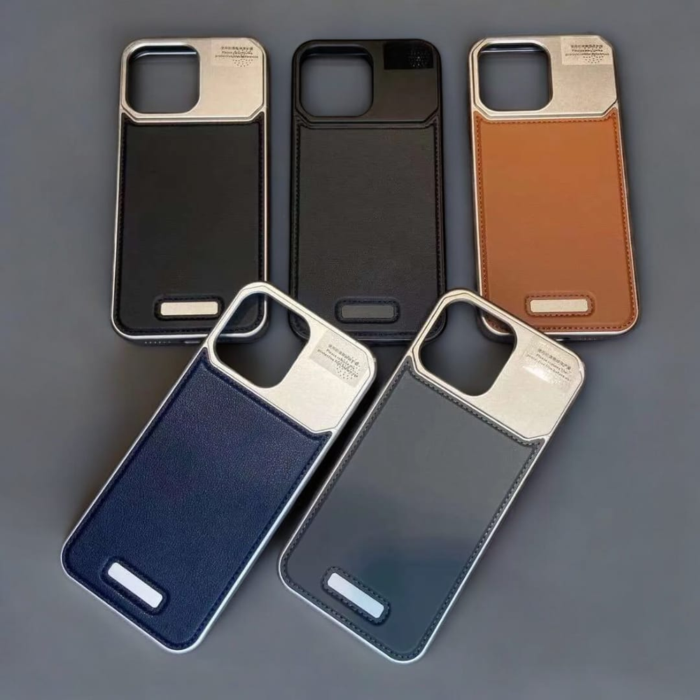 Арома-чехол для iPhone 15 Pro, алюминиевый и кожаный