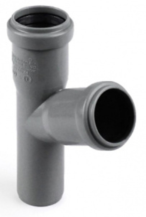 Тройник  ВК ПП 50/50х67, серый,S (60/1)