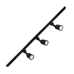 ULB-Q292 8W-4200К-K BLACK SET31 Светильник-прожектор светодиодный трековый. в составе набора из 3 штук на шинопроводе 1 м с коннектором. 1800 Лм. Белый свет 4200К. Корпус черный. ТМ Volpe.