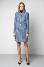 1812 Жакет женский (бежево-синий)