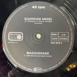 Винтажная виниловая пластинка LP Masquerade Guardian Angel (Germany 1983) Maxi Single 45 RPM Silent Echoes Of Katja