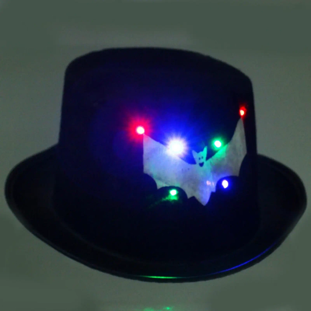 Шляпа карнавальная «Helloween - Летучая мышь» с подсветкой