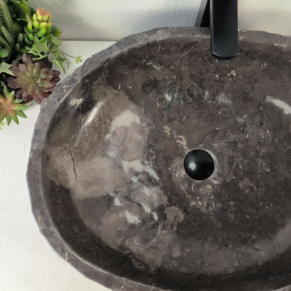 Каменная раковина из мрамора Erozy Grey EM-05100 (62*50*15) 0890 из натурального камня