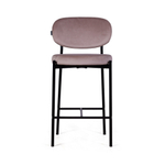 Стул полубарный Mason, бархат светло-серый 26