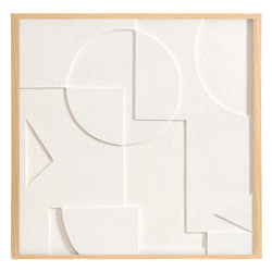 Панно декоративное с эффектом 3d minimalism, 60х60 см, белый\бежевый