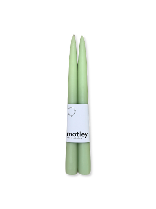 Свечи классические Motley 2 шт | салатовый