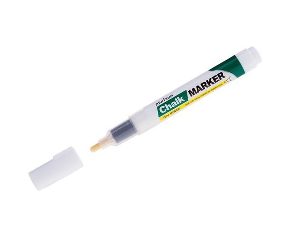 Меловой маркер Munhwa Chalk Marker белый, 3мм CM-05