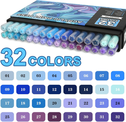 NICETY акриловые маркеры 1-5 мм, 32 шт, Blue