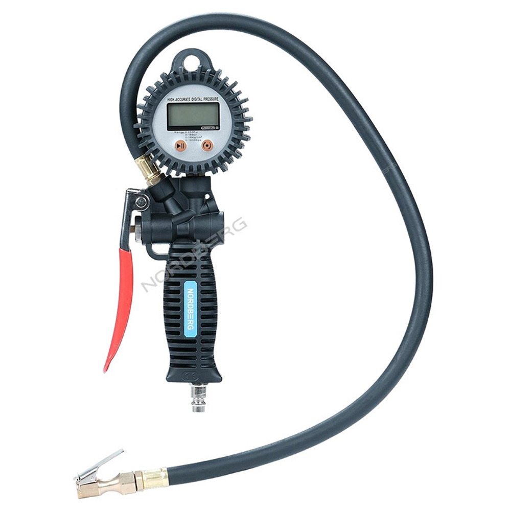 NORDBERG (TI63) Пистолет для подкачки колес с цифровым манометром