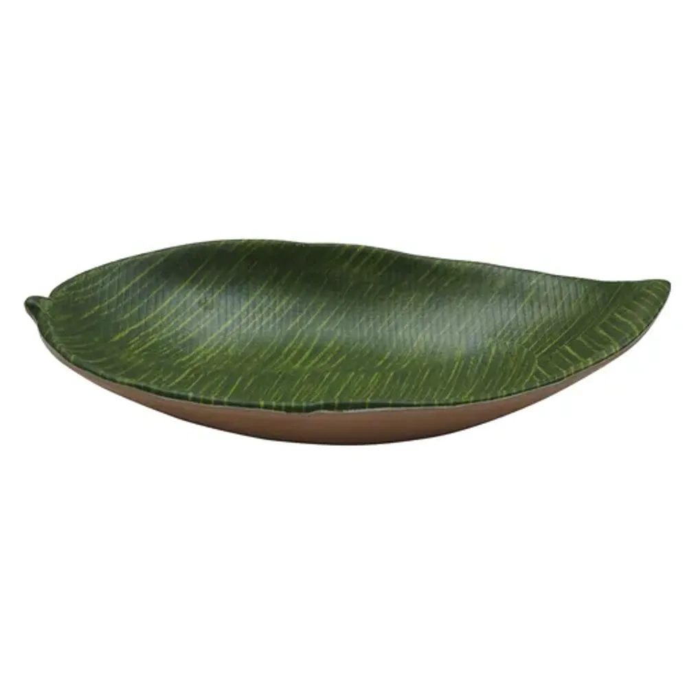 Блюдо 23*13*3,5 см овальное Лист Green Banana Leaf пластик меламин P.L. Proff Cuisine