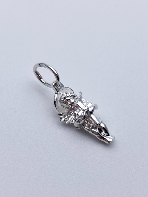 Образок из серебра/Без покрытия/С подвижным ухом/Ангел-Хранитель