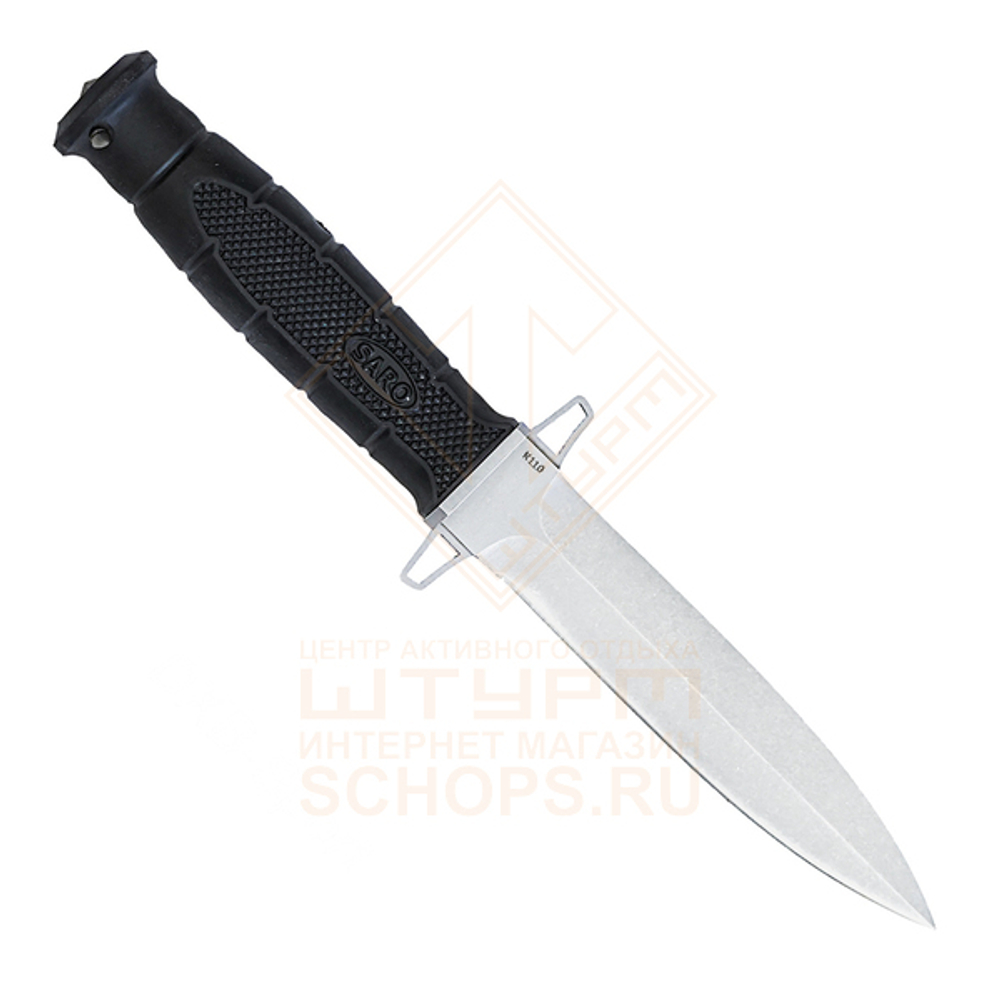 Нож Саро Стрим К110 резина, Black/Stonewash
