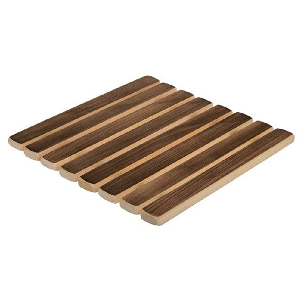 Коврик деревянный для бани и сауны, 34х34см обожжённая липа