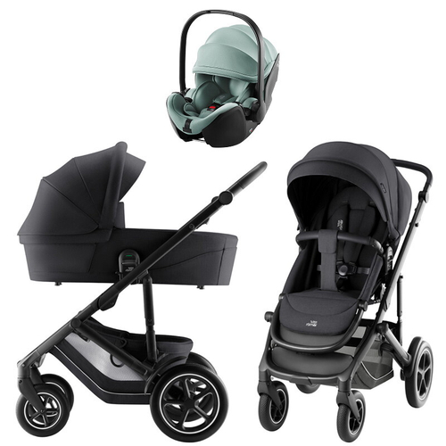 Коляска 3 в 1 Britax Roemer Smile 5Z Style и автокресло Baby-Safe Pro Jade Green Carbon Black